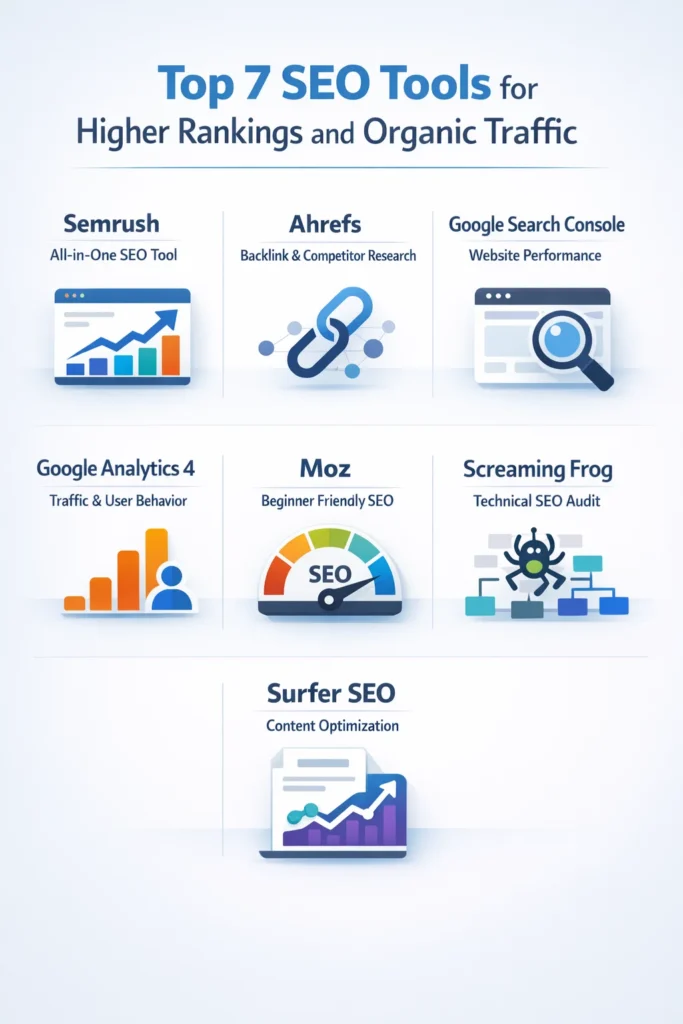 Top 7 SEO Tools for Higher Rankings