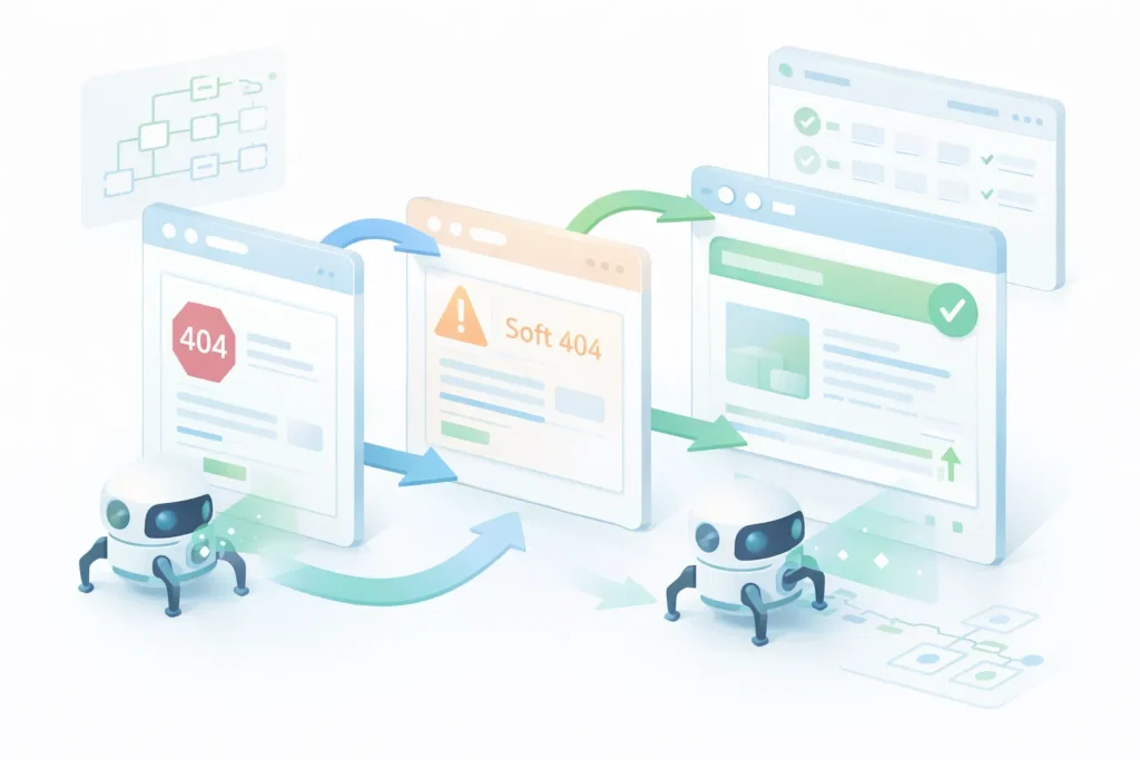 404 and soft-404 cleanup improving website crawlability and SEO