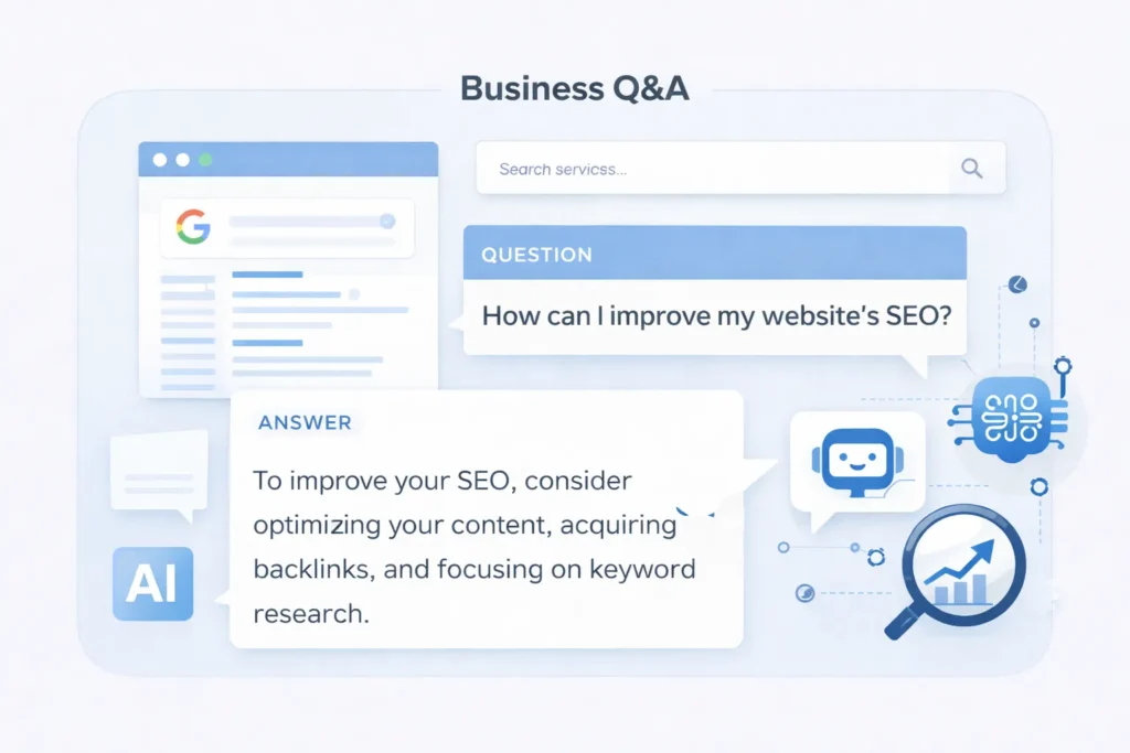 Process of Q&A seeding and managing questions for search visibility