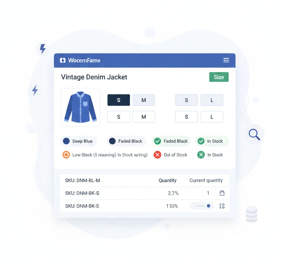 Stock & Variant Handling in WooCommerce