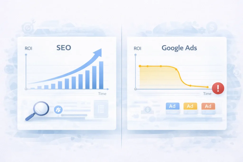 SEO vs Google Ads comparison for businesses in Bangladesh