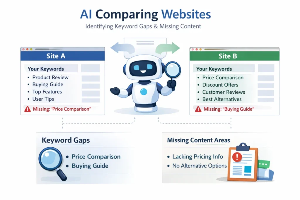 AI competitor content gap analysis for SEO strategy