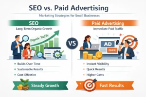 Comparison between SEO and paid ads for small businesses in Bangladesh