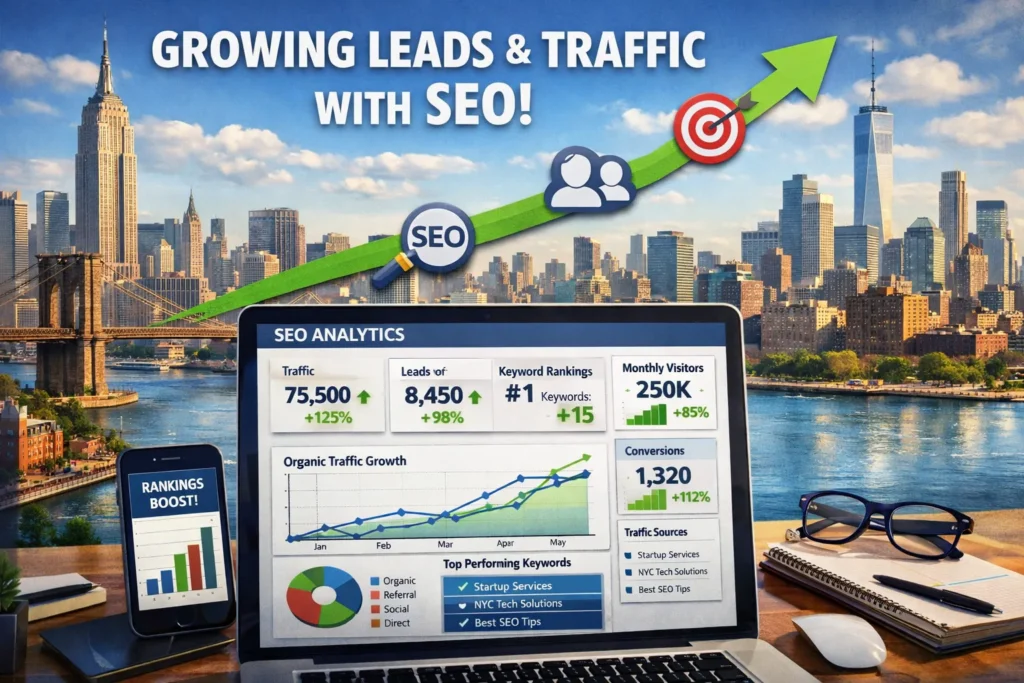 NYC Startup SEO Case Study: 0 to 1200+ Traffic in 6 Months