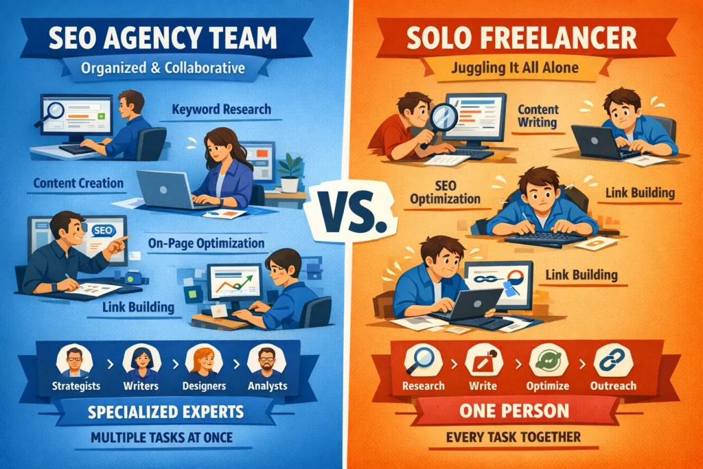 SEO Agency vs Freelancer: Which Is Better for Your Business?
