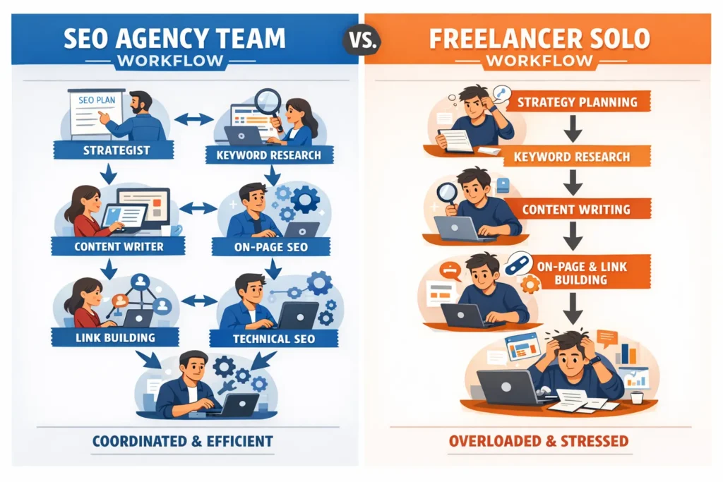 SEO Agency vs Freelancer