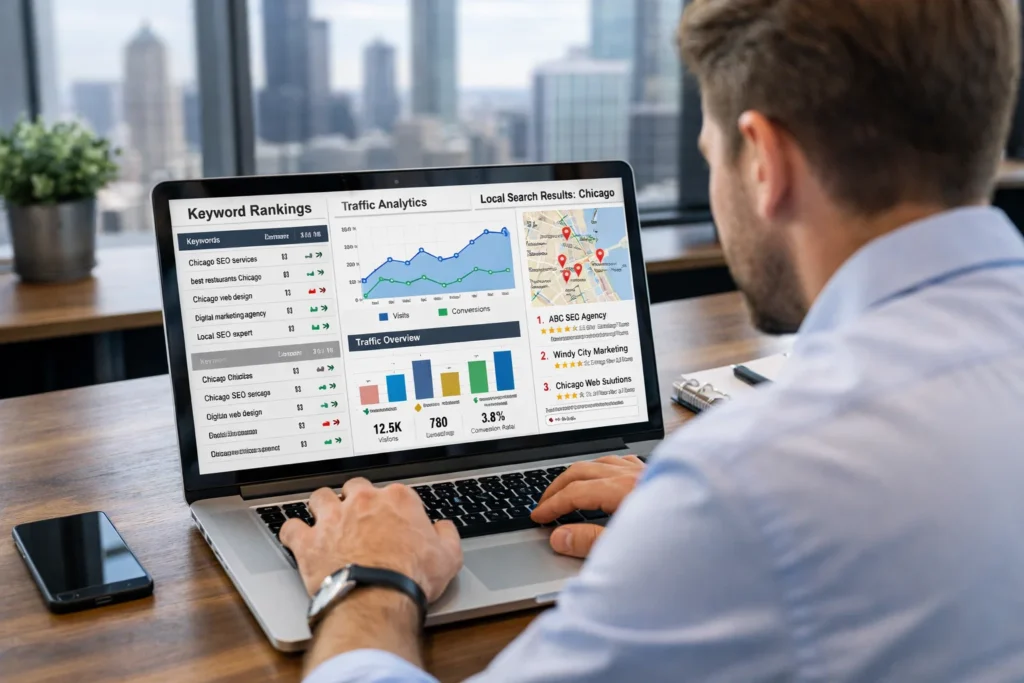 Chicago local SEO performance and keyword analysis