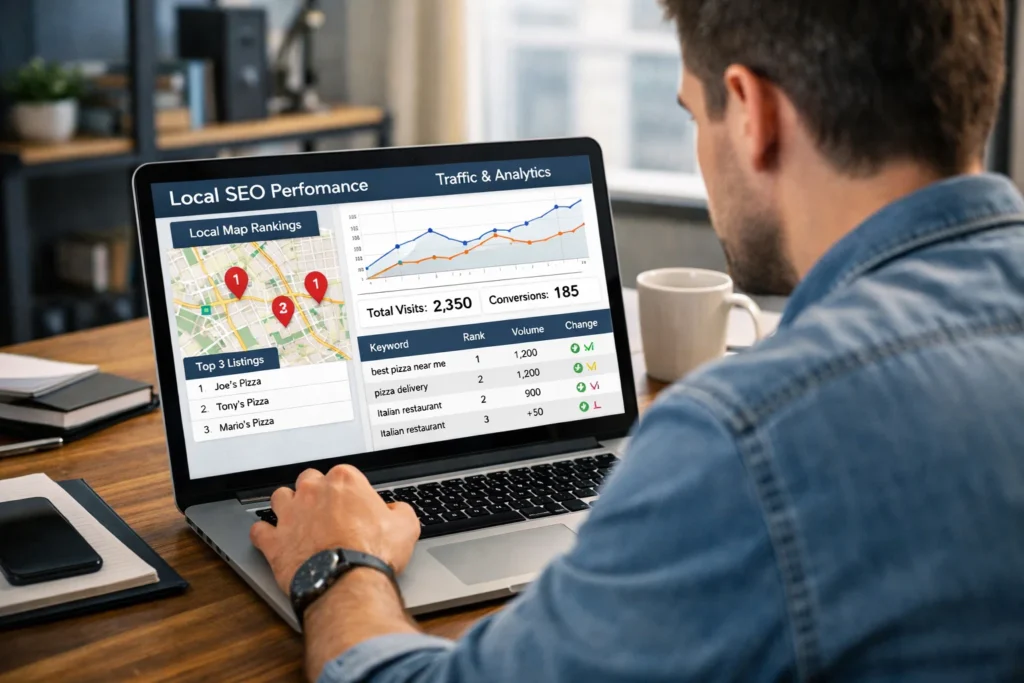 Local SEO strategy and performance analysis for US businesses