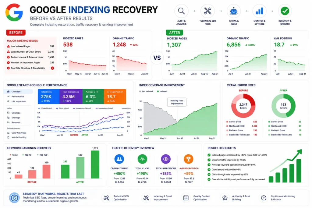 Google Indexing Recovery Case Study