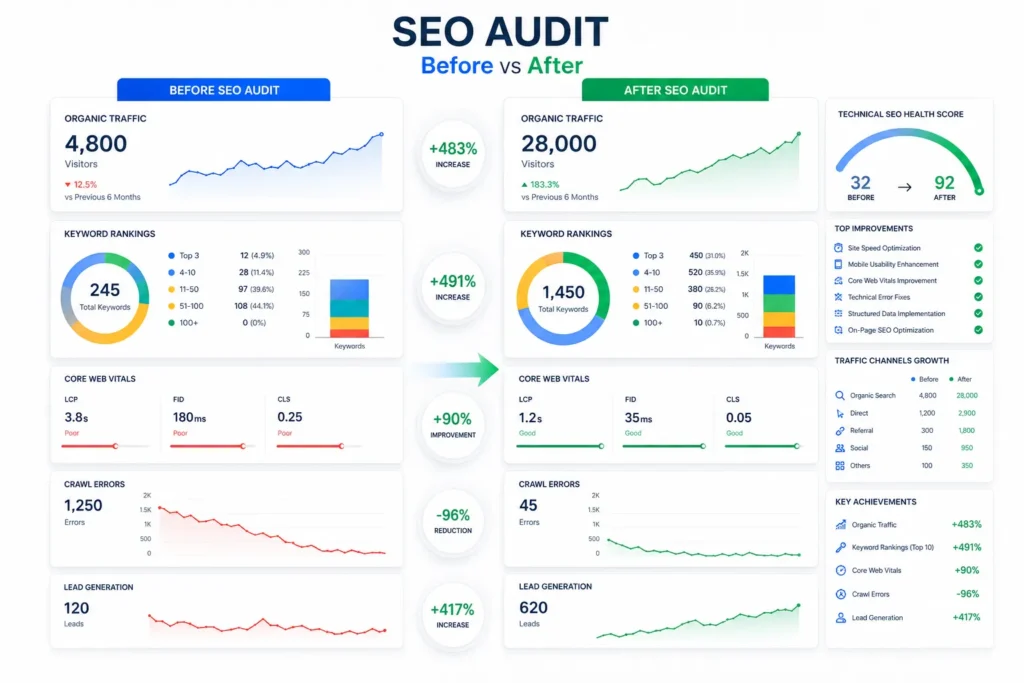 SEO Audit Case Study | 483% Organic Traffic Growth After SEO Audit