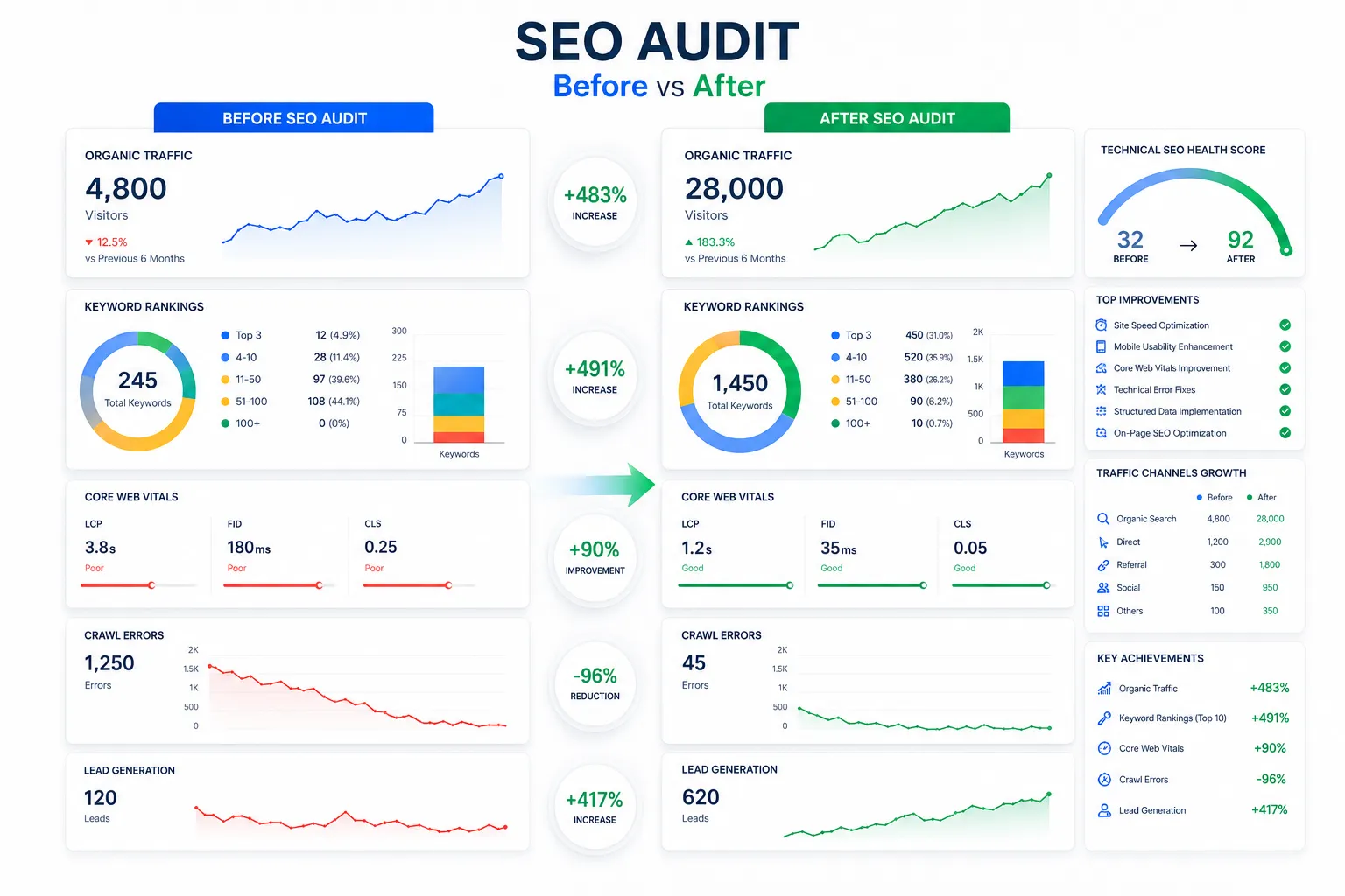 SEO Audit Case Study | 483% Organic Traffic Growth After SEO Audit