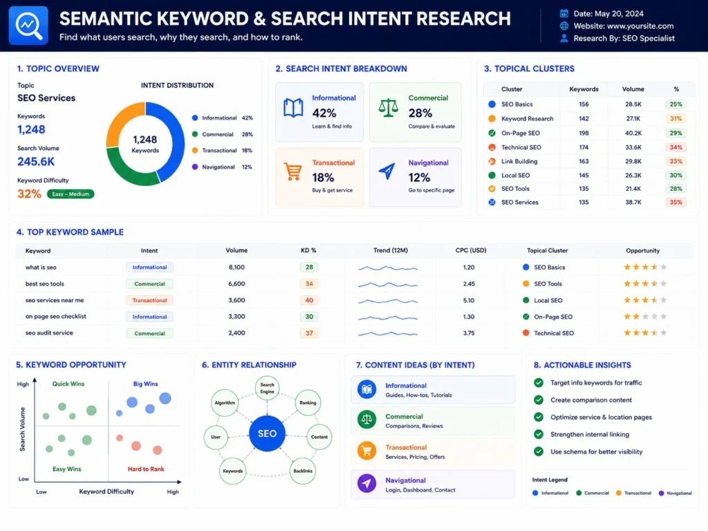 Semantic Keyword & Search Intent Research