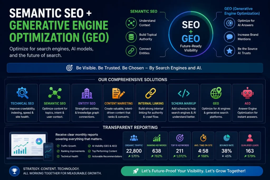 Semantic SEO + Generative Engine Optimization (GEO)