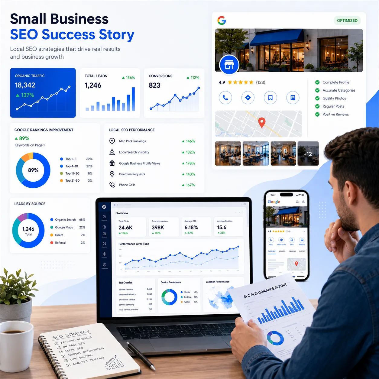 Small Business SEO Case Study | 624% Lead Growth & Higher Rankings