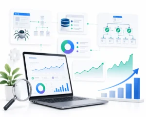 Technical SEO case study showing crawlability, indexation, and organic visibility improvements