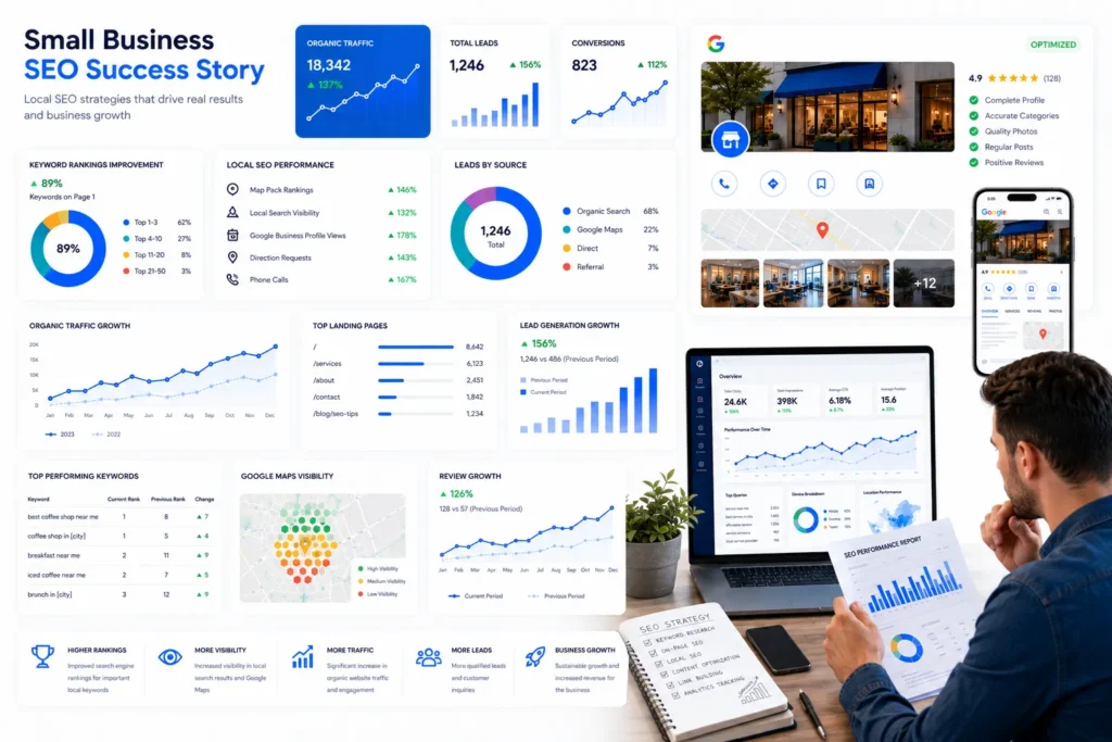 Small Business SEO Case Study | 624% Lead Growth & Higher Rankings